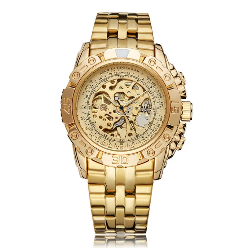 The Abraham Lincoln Gold Skeleton Mechanical Watches