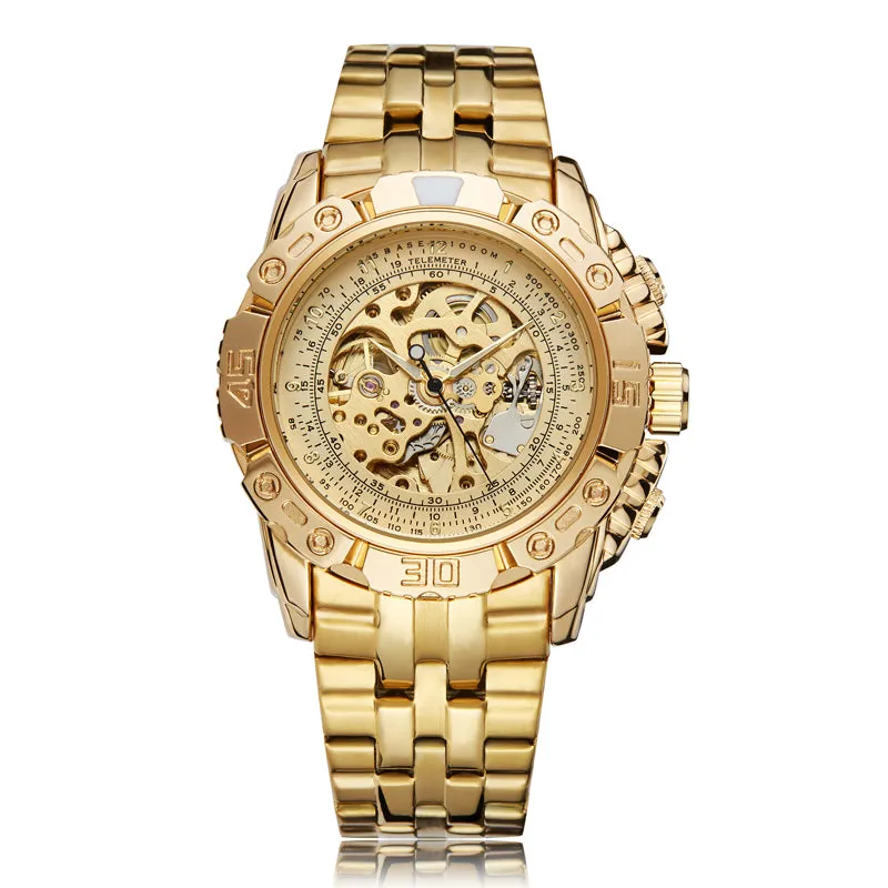 The Abraham Lincoln Gold Skeleton Mechanical Watches