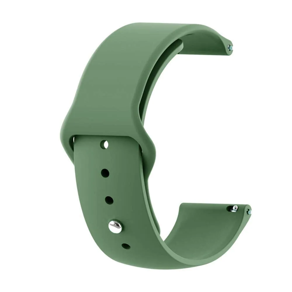 Universal Silicone Button Style Watch Straps Compatible with Most Watches