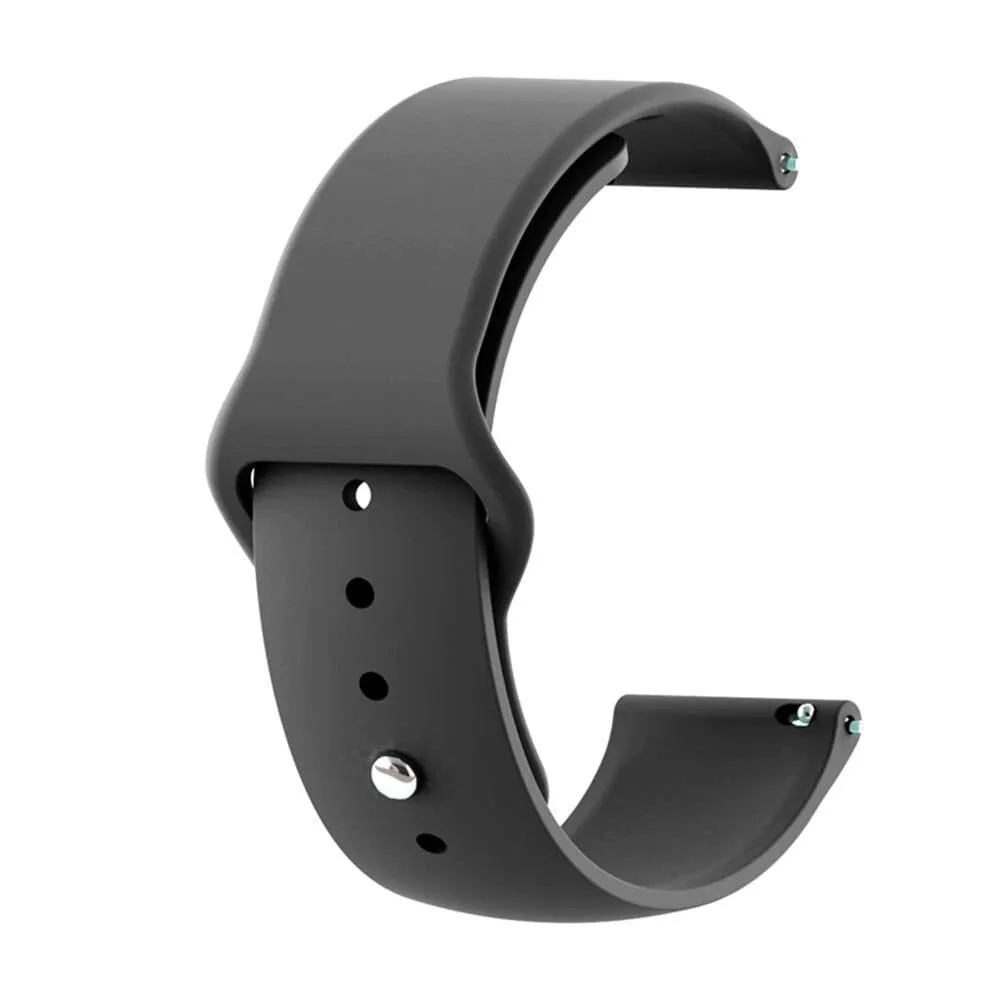 Universal Silicone Button Style Watch Straps Compatible with Most Watches