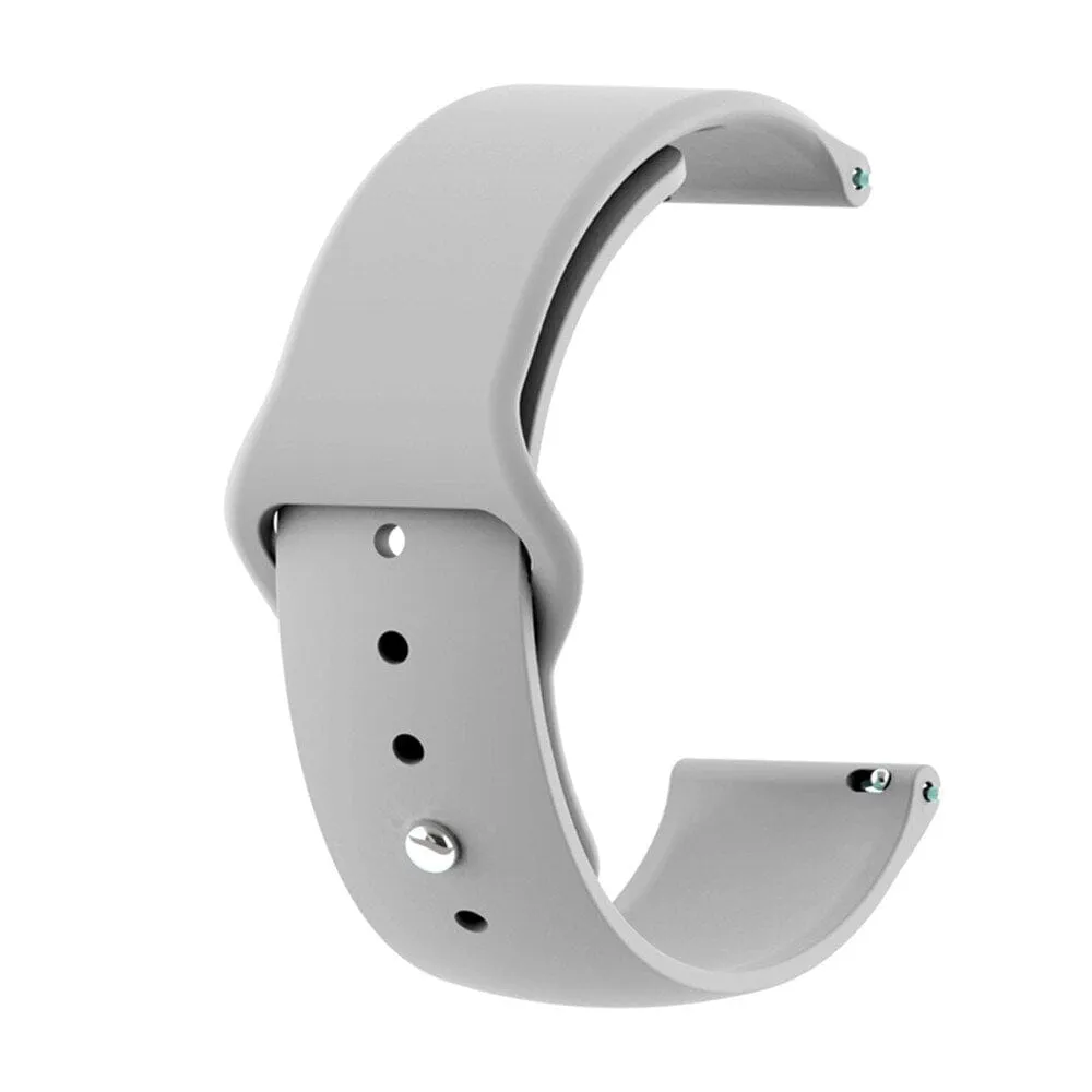 Universal Silicone Button Style Watch Straps Compatible with Most Watches