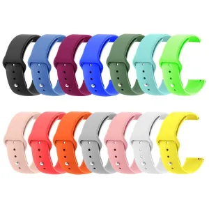Universal Silicone Button Style Watch Straps Compatible with Most Watches