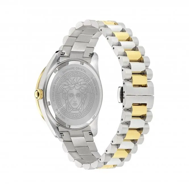 Versace Timeless V Dome White-Silver Sapphire Watch VE8E00424