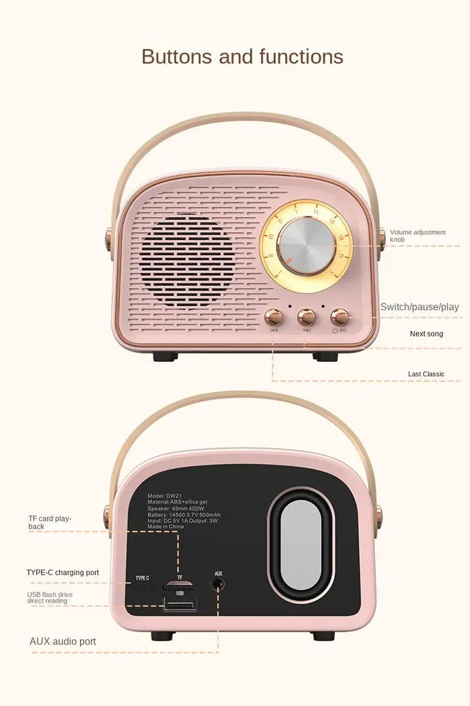 Vintage Bluetooth Speaker || Mint