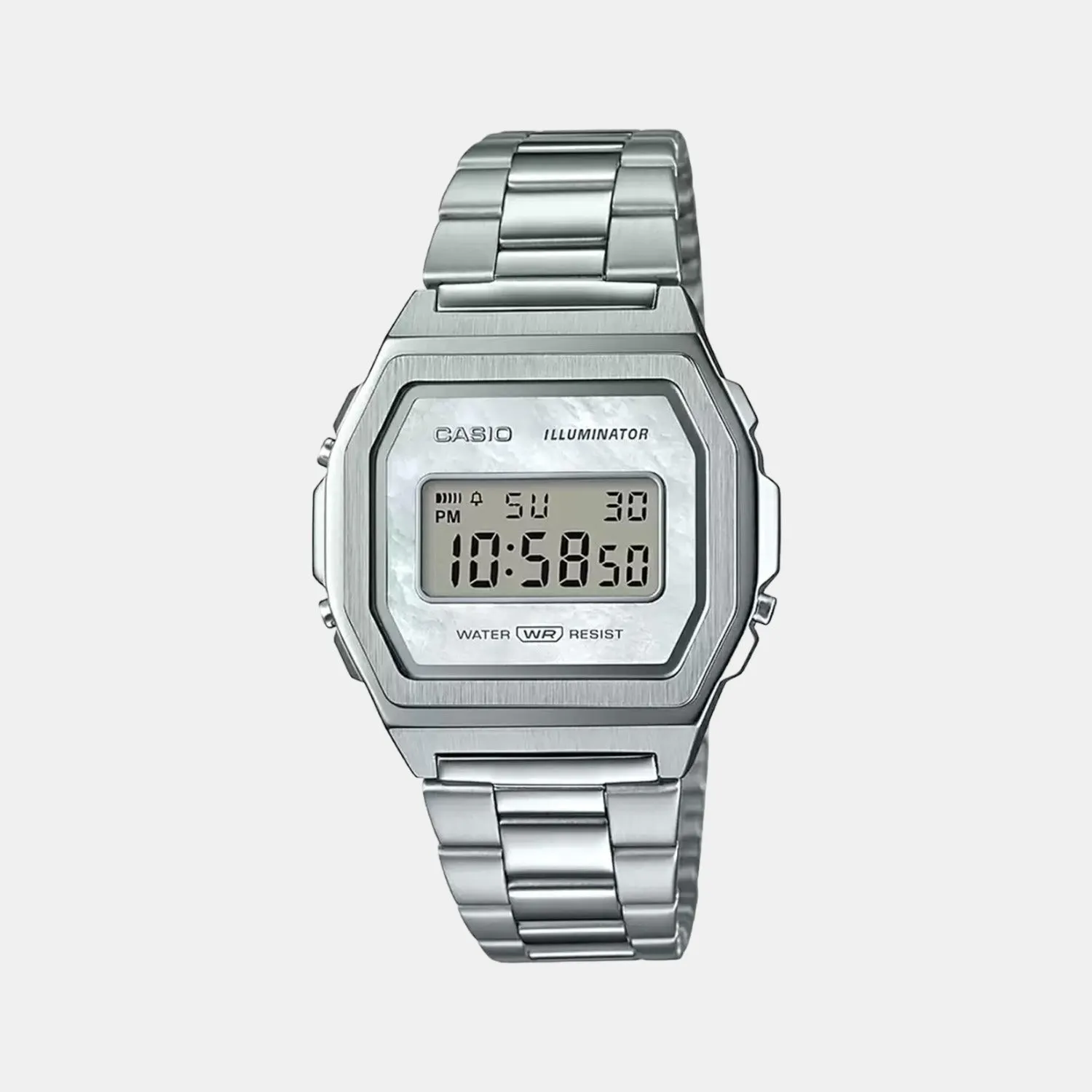 Vintage Unisex Digital Stainless Steel Watch D193 - A1000D-7EF