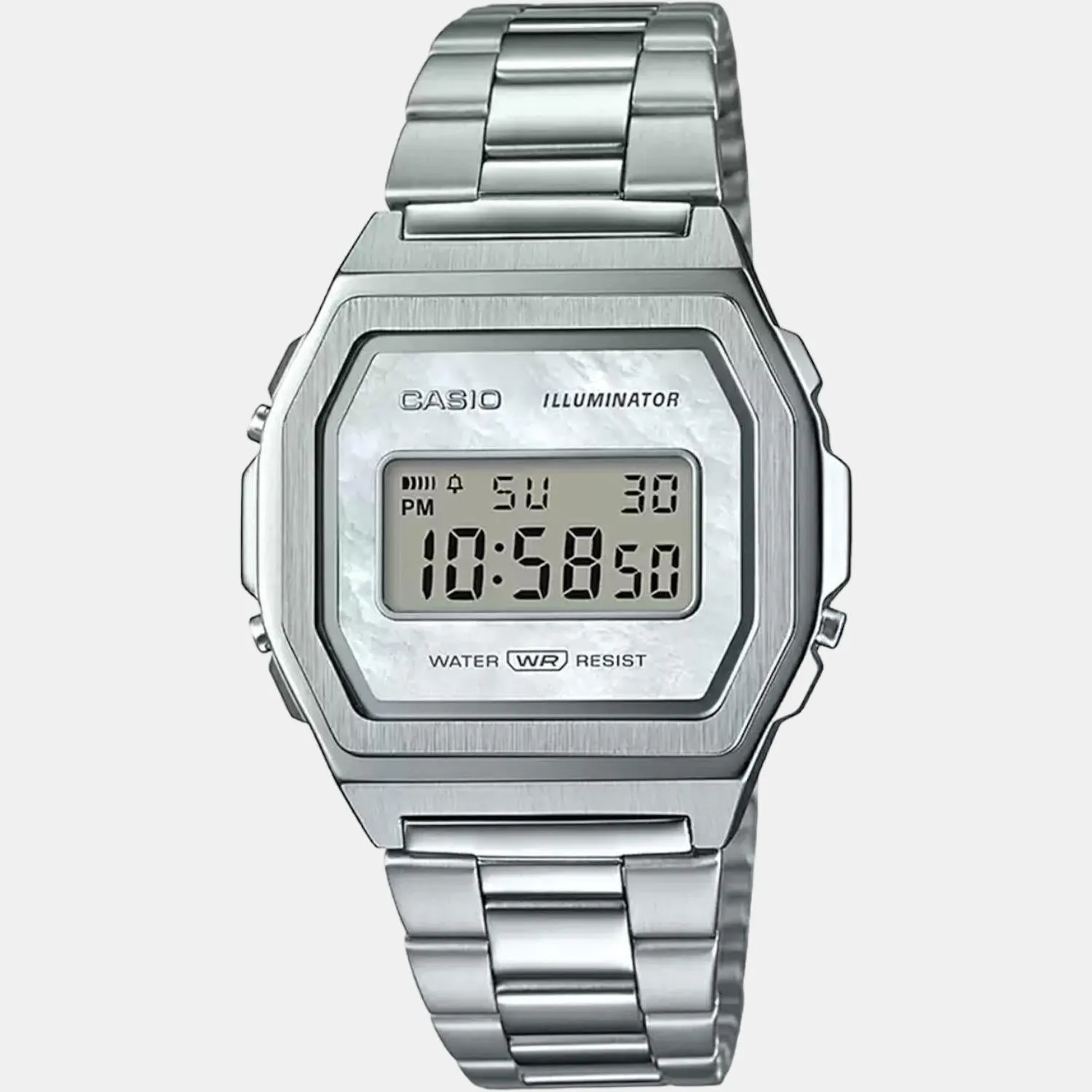 Vintage Unisex Digital Stainless Steel Watch D193 - A1000D-7EF