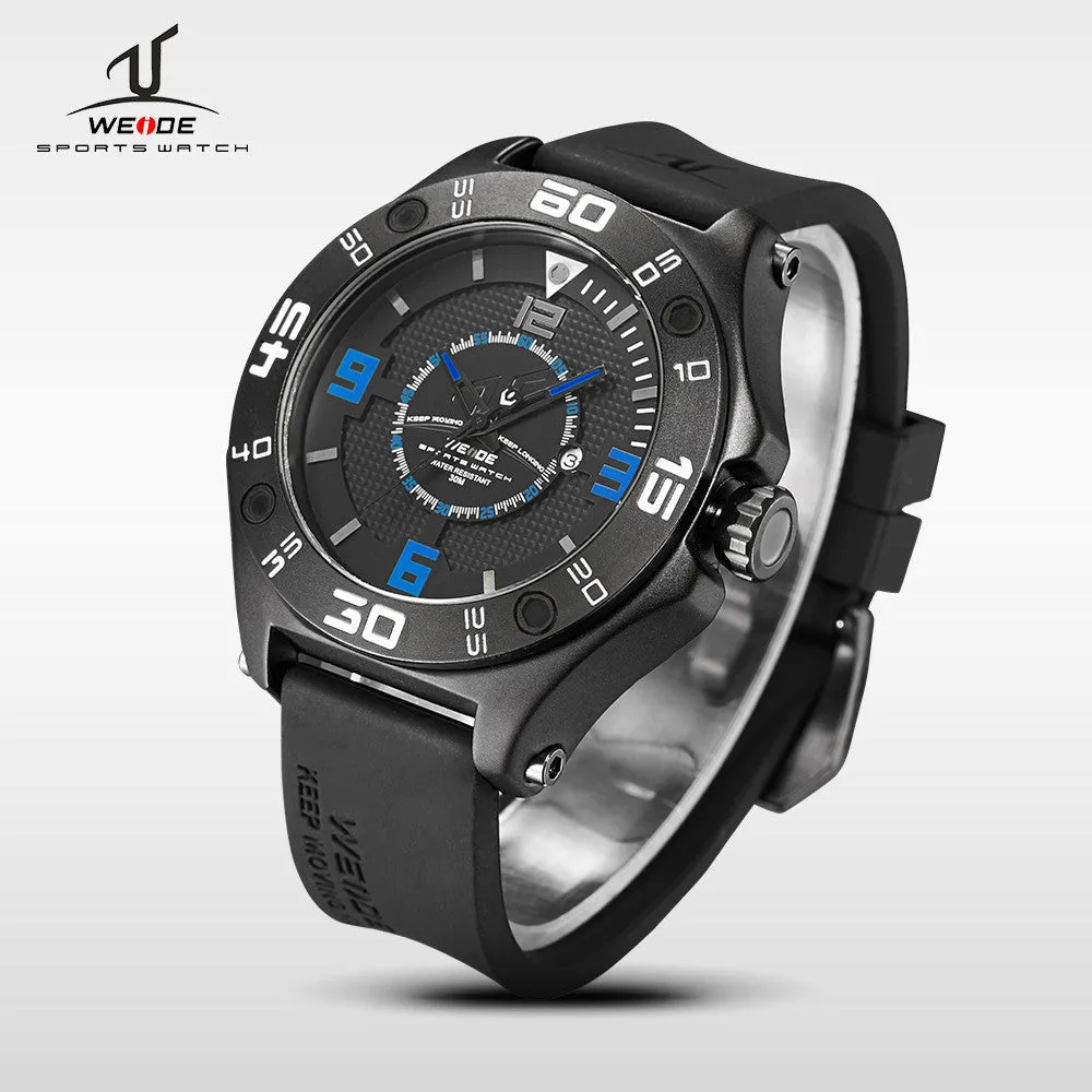 WEIDE Brand New Universe Series Quartz Watch Wristwatches Silicone Band Analog Calendar Display Waterproof Suitable For Diving