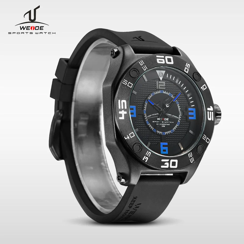 WEIDE Brand New Universe Series Quartz Watch Wristwatches Silicone Band Analog Calendar Display Waterproof Suitable For Diving
