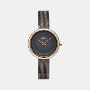 Women's Black Analog Stainless Steel Watch V146LXVJMJ