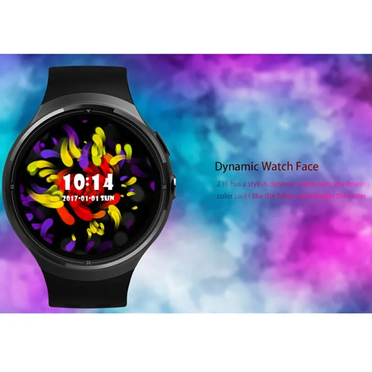 Z10 400*400 Pixel AMOLED 1.39 Inch Round Touch Screen Display Smart Watch, IP54 Waterproof, Support Pedometer / Heart Rate Monitor / GPS Navigation / Notification Remind / Call Reminder / Camera Remot ... rol / Calories Burned, Support Android 5.1(Silver)