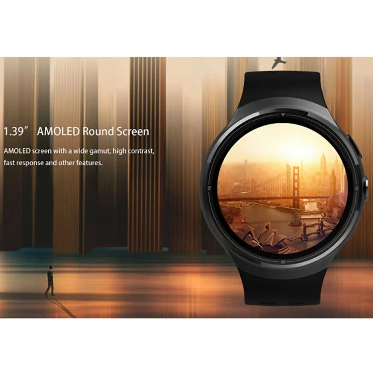 Z10 400*400 Pixel AMOLED 1.39 Inch Round Touch Screen Display Smart Watch, IP54 Waterproof, Support Pedometer / Heart Rate Monitor / GPS Navigation / Notification Remind / Call Reminder / Camera Remot ... rol / Calories Burned, Support Android 5.1(Silver)